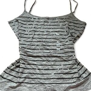 NWT Y2K 2000s Ann Taylor Loft stripe sequin tank‎ top